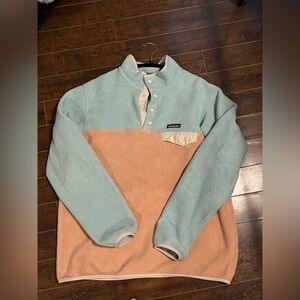 Patagonia Women’s Synchilla Fleece Snap-T Teal/orange Fleece